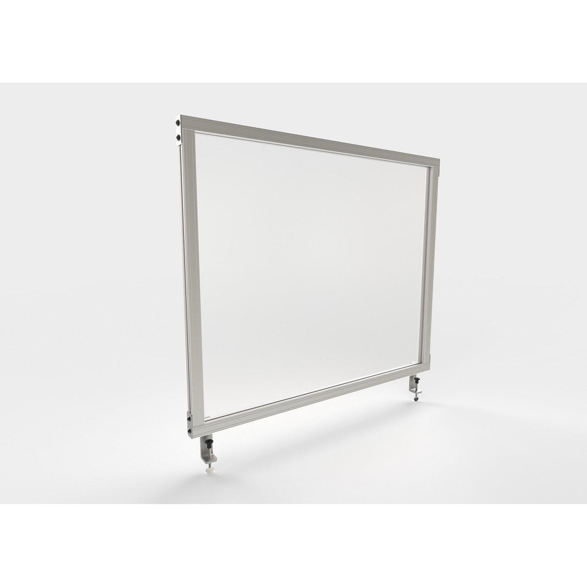 Attachable Desktop Protection Screen and Sneeze Guard, Frosted Plastic, 24"H x 29"W