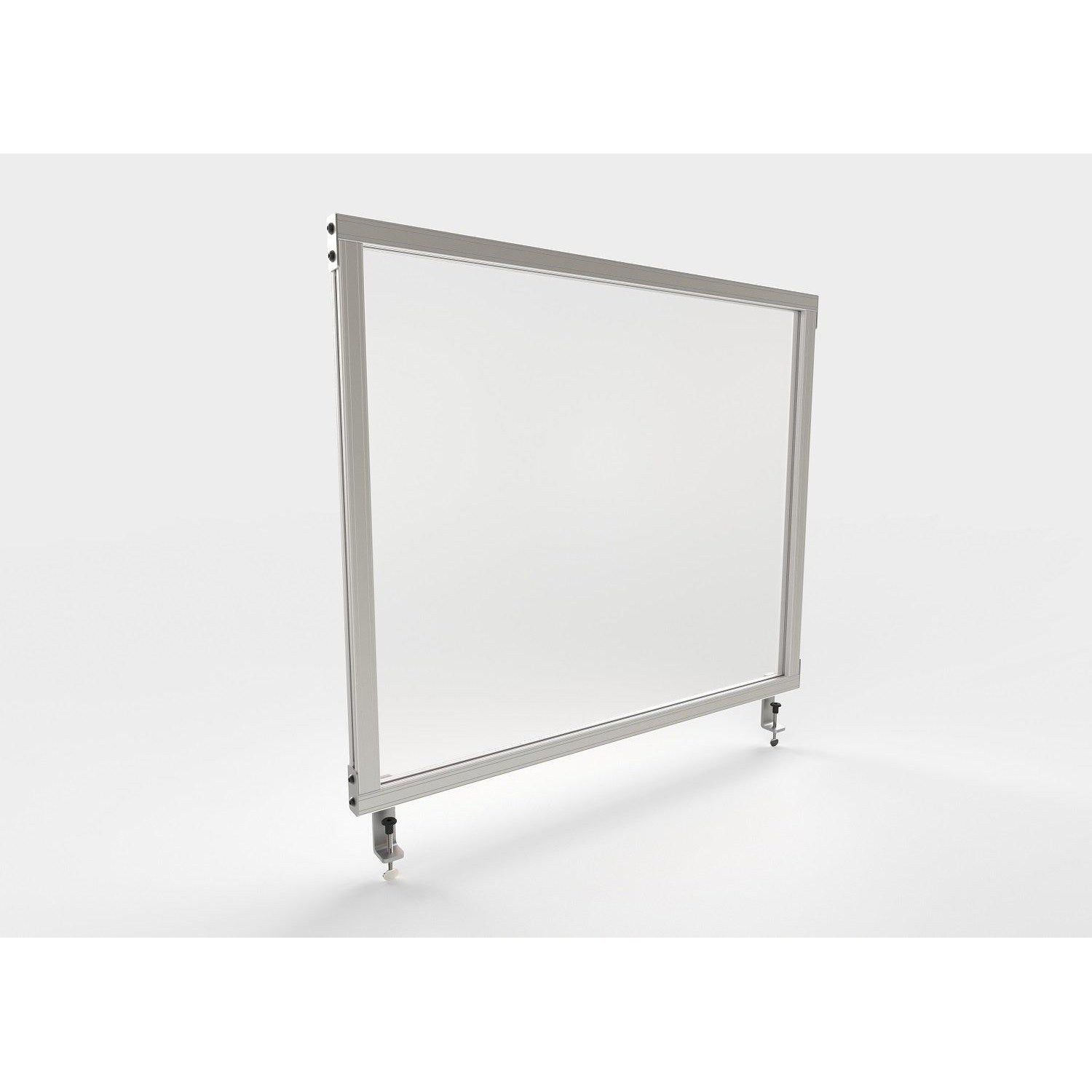 Attachable Desktop Protection Screen and Sneeze Guard, Frosted Plastic, 24"H x 29"W