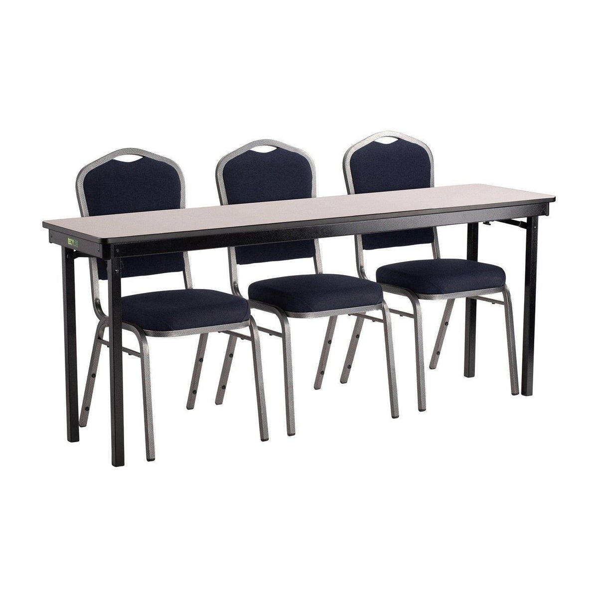 Max Seating Folding Table, 18" x 60", Premium Plywood Core, High Pressure Laminate Top with PVC Edge Banding
