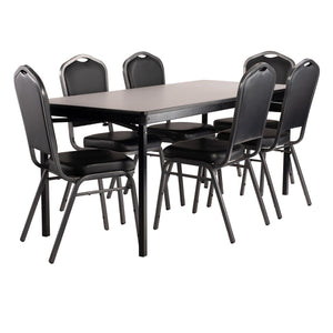 Max Seating Folding Table, 30" x 96", Particleboard Core, High Pressure Laminate Top with T-Mold Edging