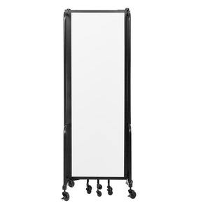 Robo Clear Acrylic Room Divider with Black Frame, 6' Height, 5 Sections