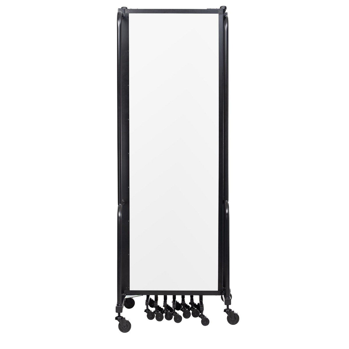 Robo Clear Acrylic Room Divider with Black Frame, 6' Height, 9 Sections,