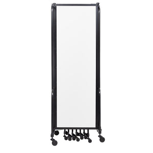 Robo Clear Acrylic Room Divider with Black Frame, 6' Height, 9 Sections,