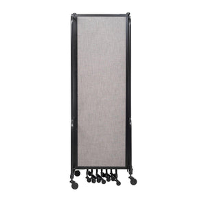 Robo Room Divider with PET Tackable Panels, Black Frame, 6' Height, 9 Sections