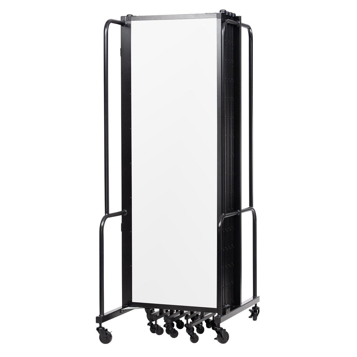 Robo Clear Acrylic Room Divider with Black Frame, 6' Height, 9 Sections,