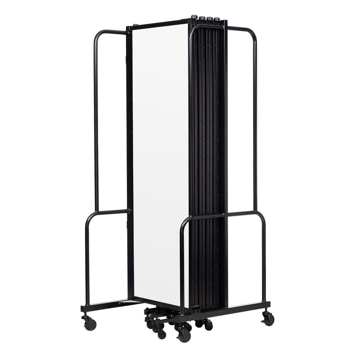 Robo Clear Acrylic Room Divider with Black Frame, 6' Height, 9 Sections,