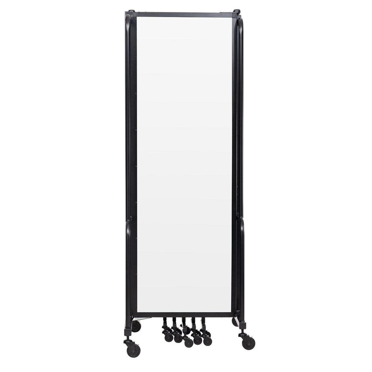 Robo Clear Acrylic Room Divider with Black Frame, 6' Height, 7 Sections