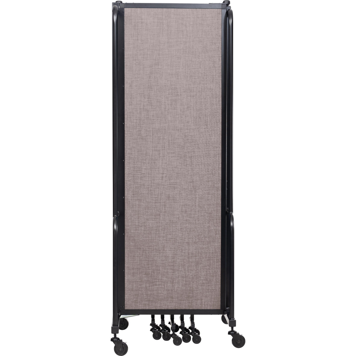 Robo Room Divider with PET Tackable Panels, Black Frame, 6' Height, 7 Sections