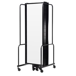 Robo Clear Acrylic Room Divider with Black Frame, 6' Height, 7 Sections