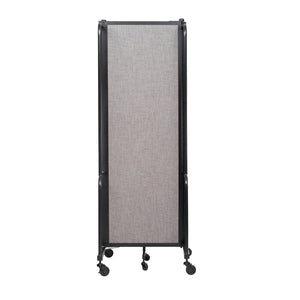 Robo Room Divider with PET Tackable Panels, Black Frame, 6' Height, 3 Sections