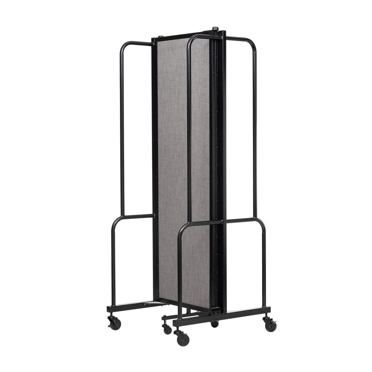 Robo Room Divider with PET Tackable Panels, Black Frame, 6' Height, 3 Sections