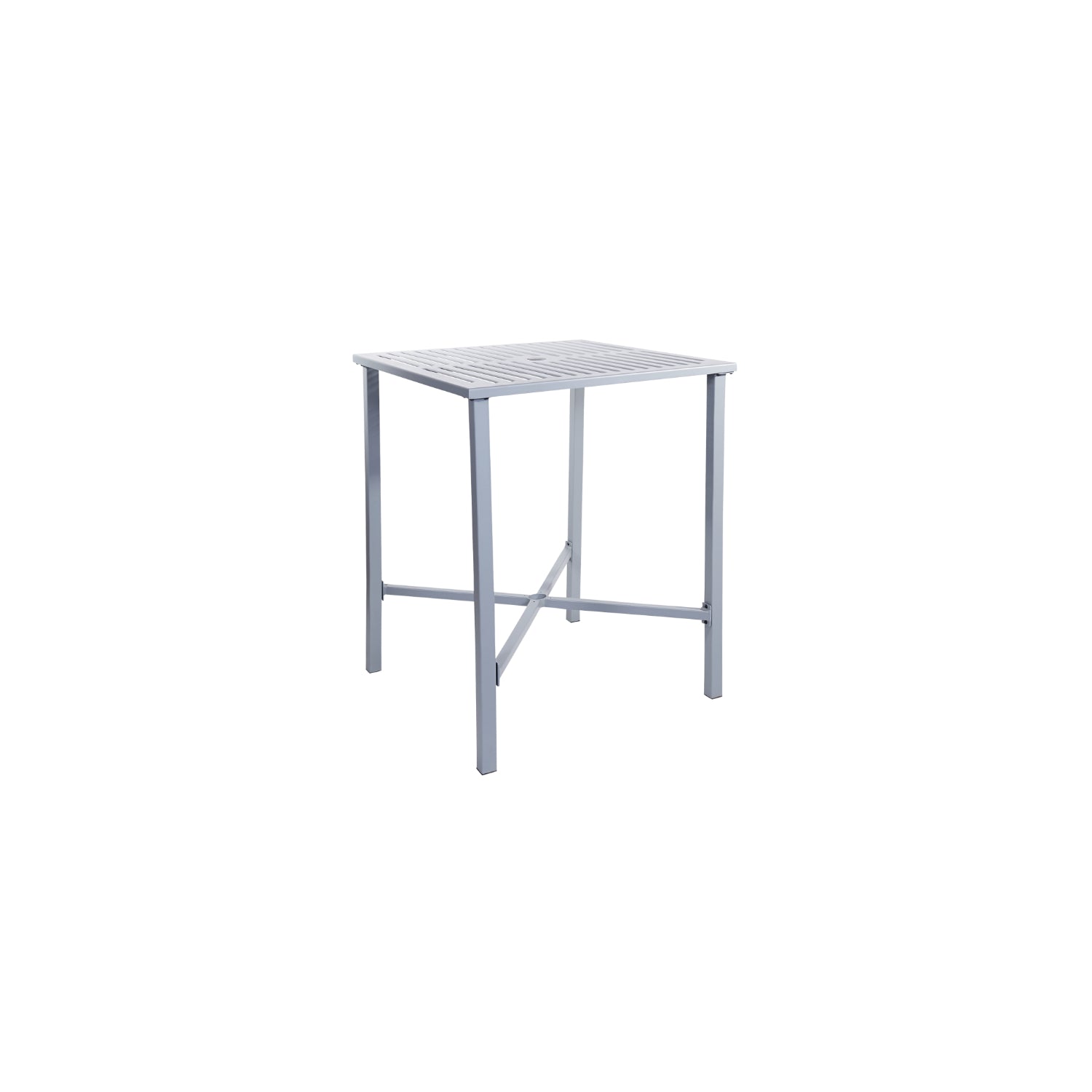Daytona Collection Outdoor/Indoor 32" Square Steel Bar Height Table with Umbrella Hole