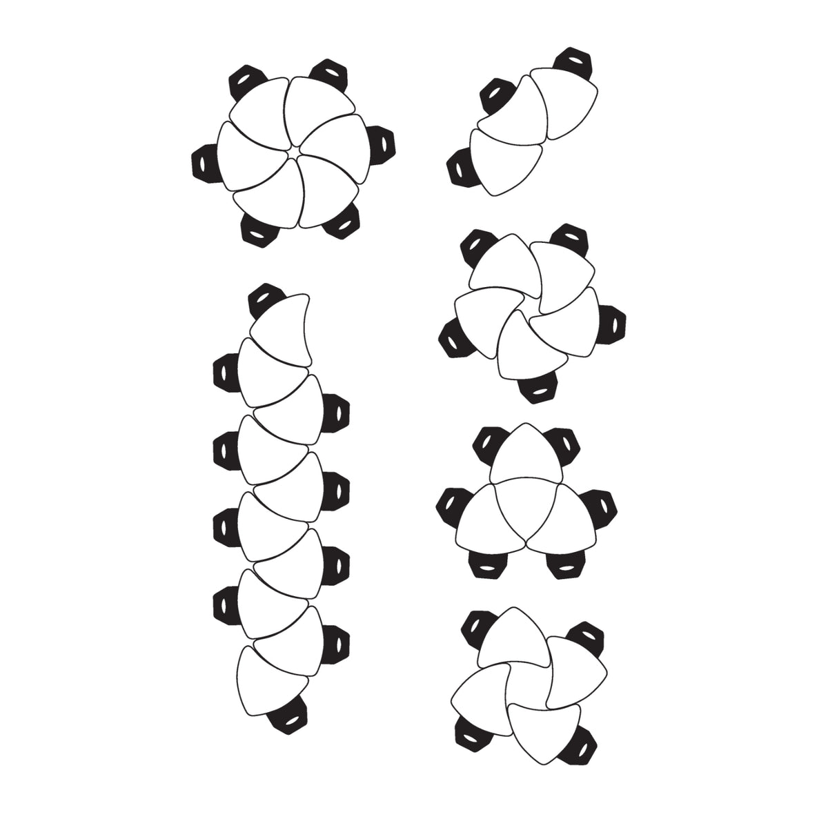 Apex Classroom Desk and Chair Package, 24 Large Chevron Collaborative Student Desks with 24 Apex Stack Chairs