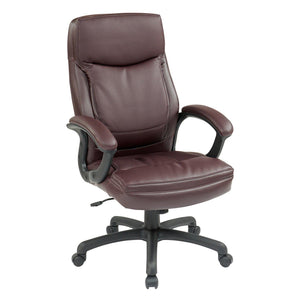 Executive High Back Bonded  Leather Chair with Color-Match Stitching