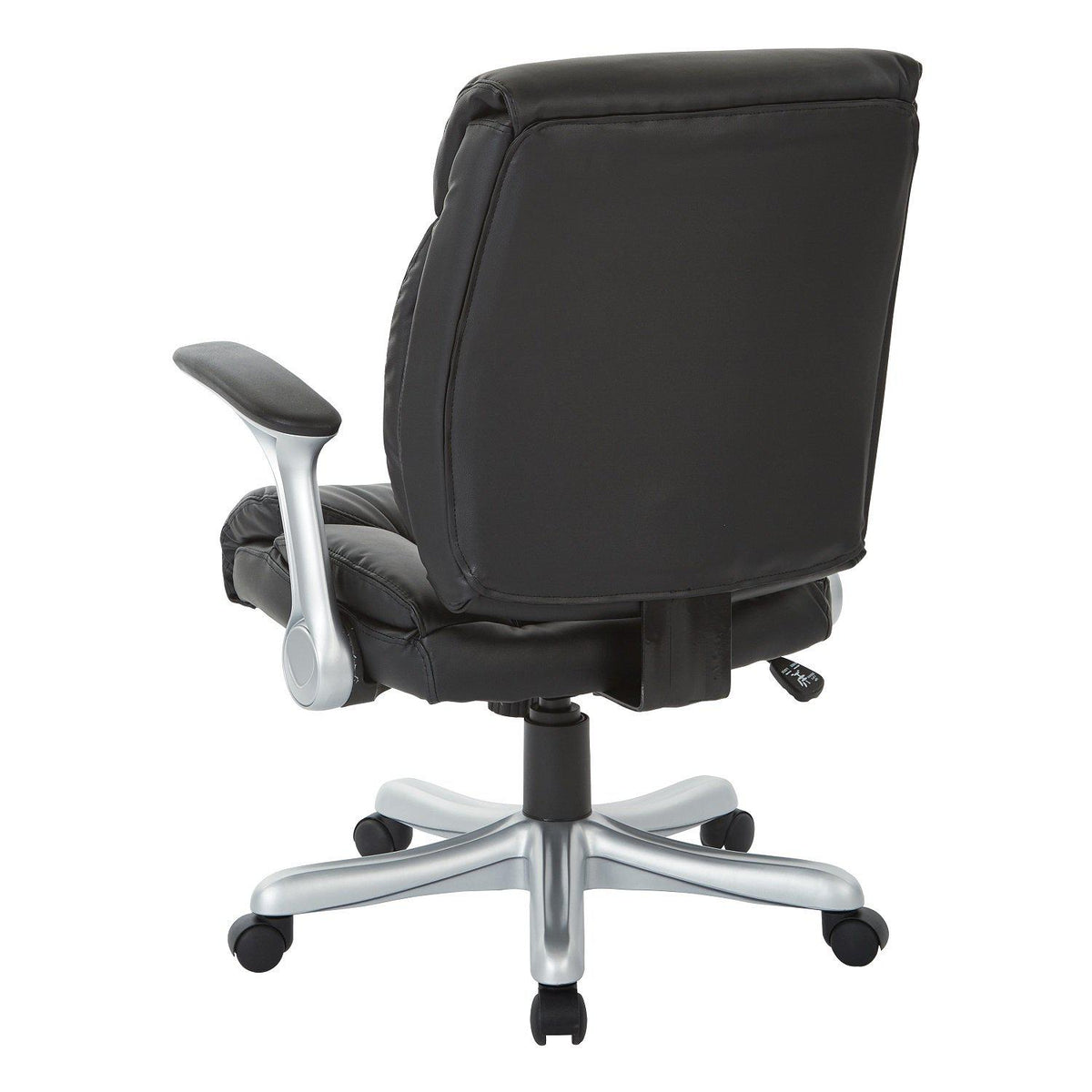 Executive Bonded Leather Chair with Padded Flip Arms