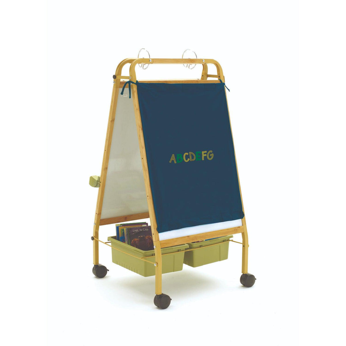 Bamboo Early Learning Station with Sage Tubs