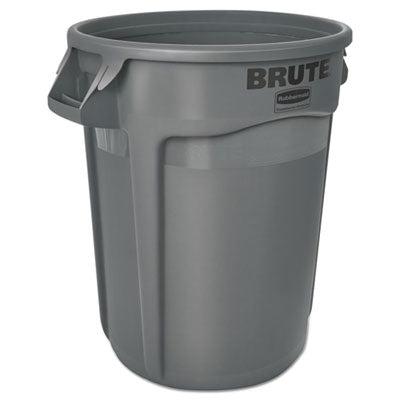 Rubbermaid Vented Round Brute Waste Container, 32 Gallon