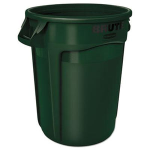 Rubbermaid Vented Round Brute Waste Container, 32 Gallon