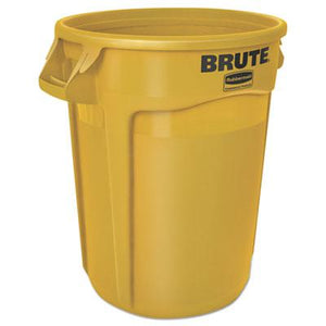 Rubbermaid Vented Round Brute Waste Container, 32 Gallon