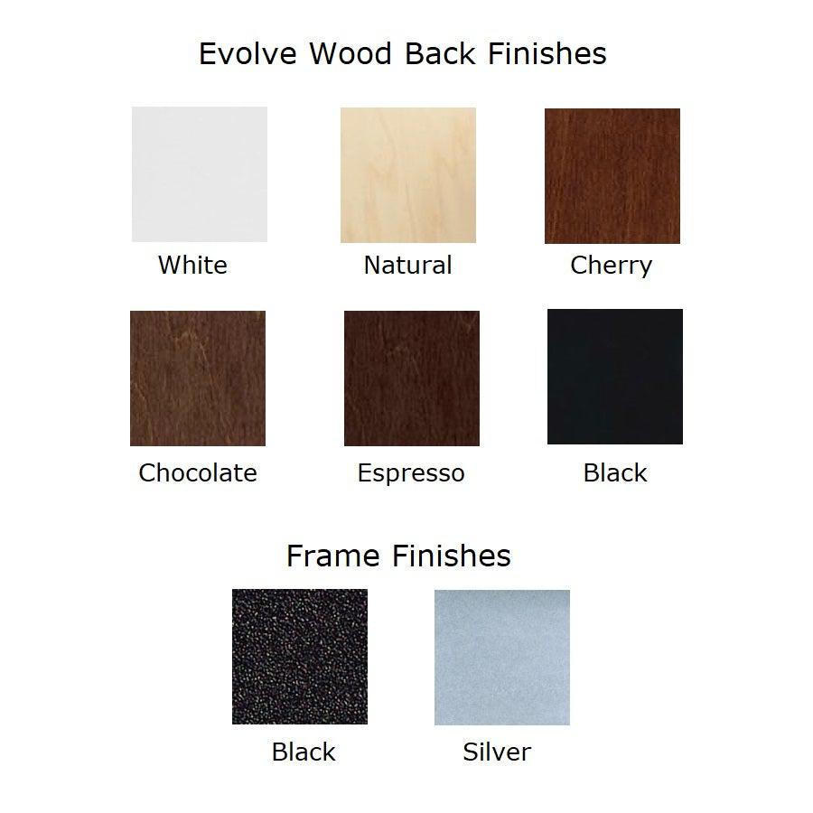 Evolve Stack Chair with Arms, Wood Back, Padded Seat with Healthcare Vinyl Upholstery