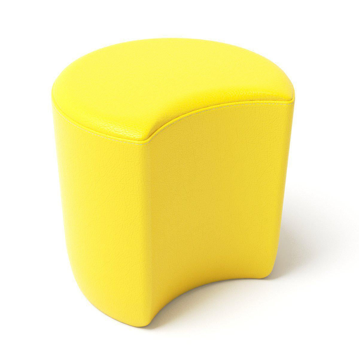 Fomcore Ottoman Series Crescent with 100% ALL-FOAM CORE, Antibacterial Vinyl Seat with Patterned Vinyl Sides, LIFETIME WARRANTY, FREE SHIPPING