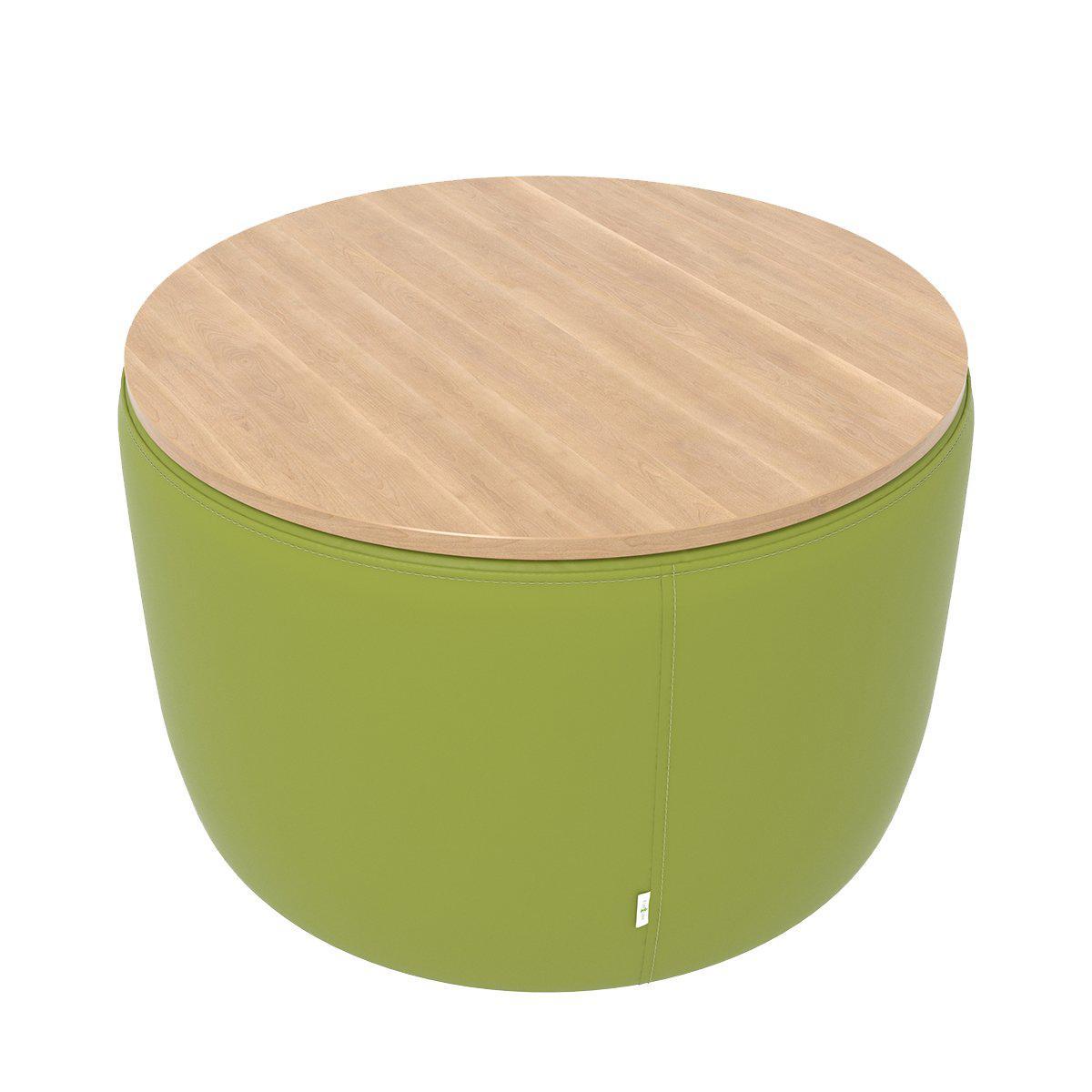 Fomcore Ottoman Series 30" Round Ottoman, 100% ALL-FOAM CORE, Antibacterial Vinyl Upholstered Sides, High Pressure Laminate Top, LIFETIME WARRANTY, FREE SHIPPING