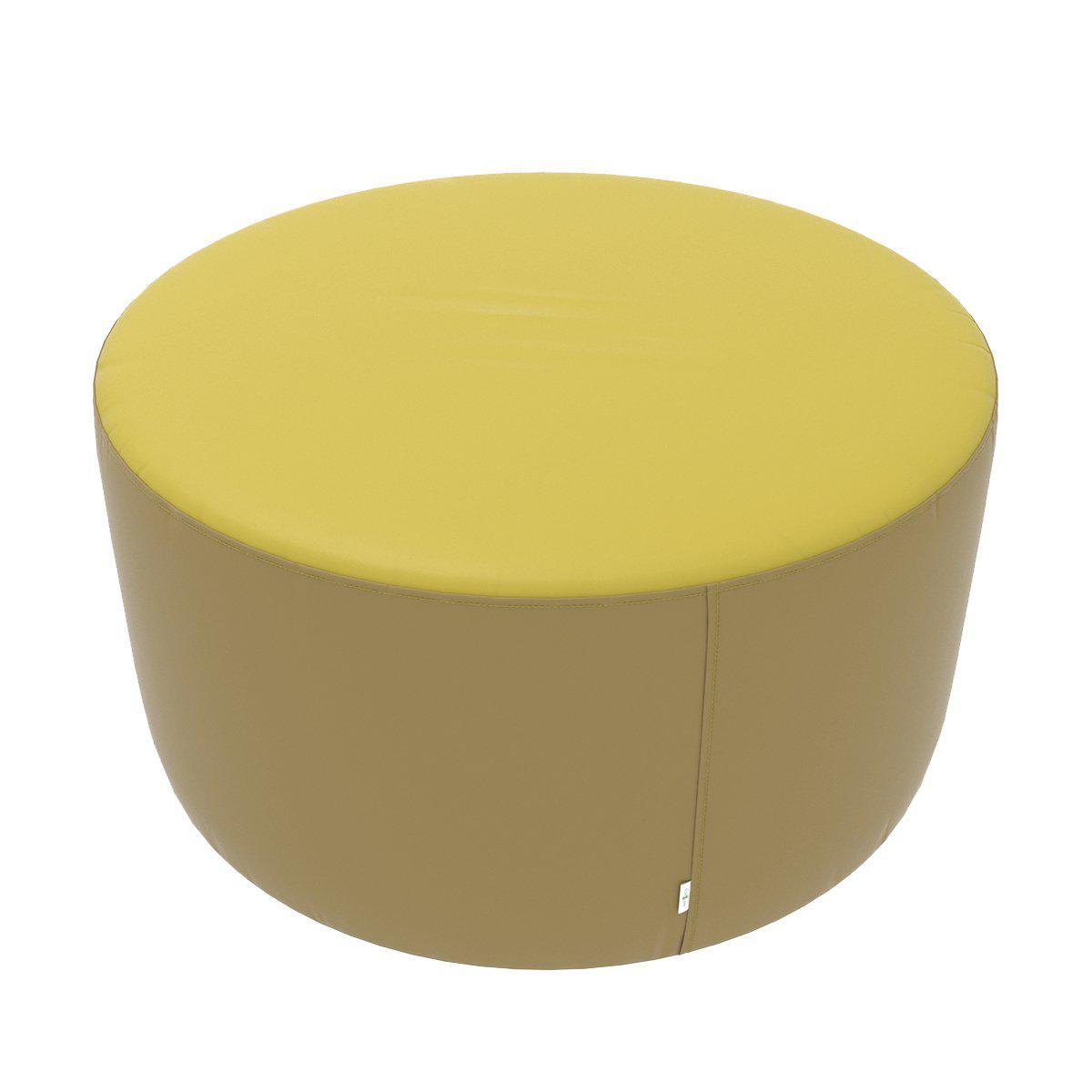 Fomcore Ottoman Series 36" Round Ottoman, 100% ALL-FOAM CORE, Antibacterial Vinyl Seat, Patterned Vinyl Sides, LIFETIME WARRANTY, FREE SHIPPING