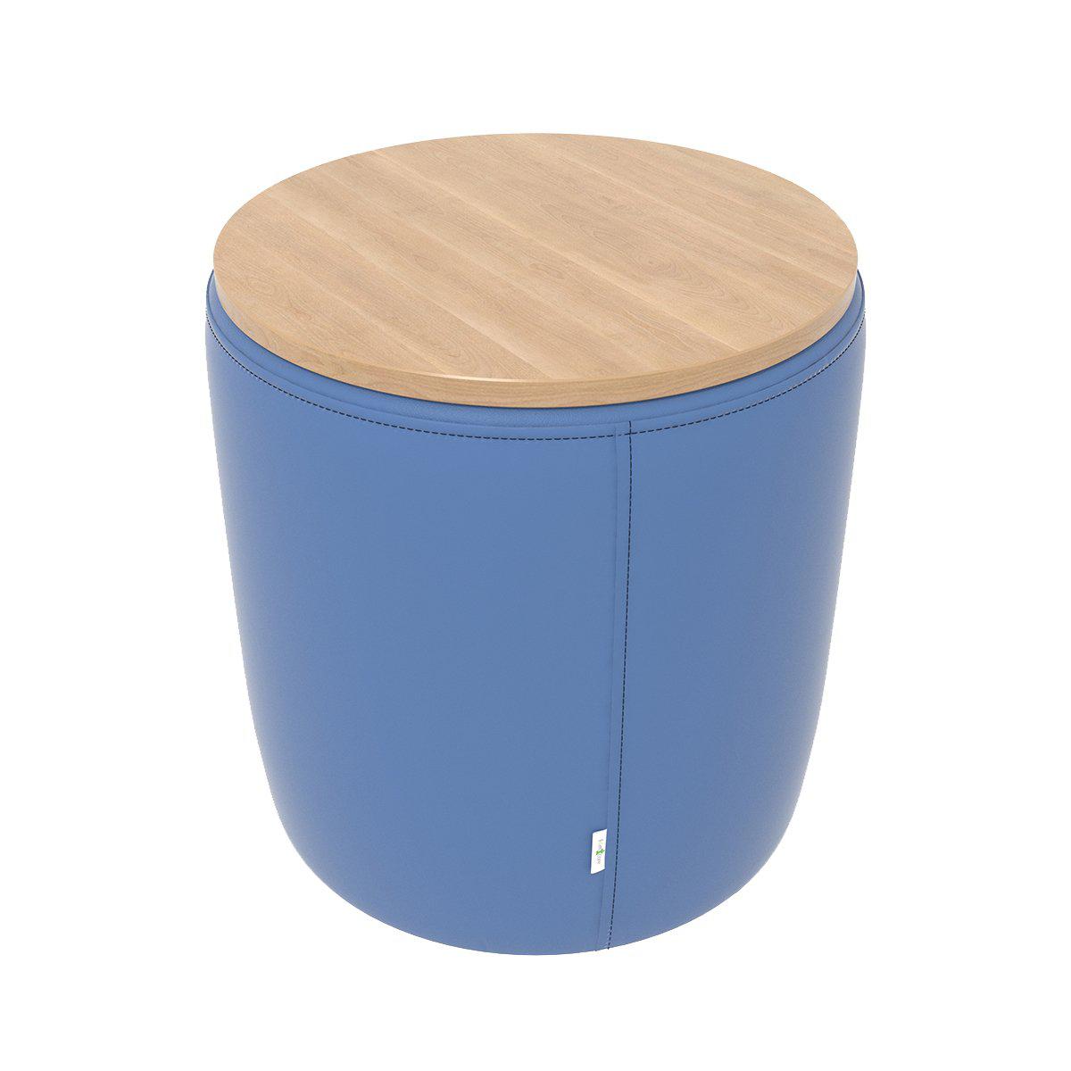 Fomcore Ottoman Series 18" Round Ottoman, 100% ALL-FOAM CORE, Antibacterial Vinyl Upholstered Sides, High Pressure Laminate Top, LIFETIME WARRANTY, FREE SHIPPING