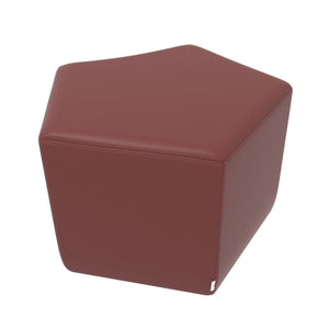 Fomcore Ottoman Series Pentagon with 100% ALL-FOAM CORE, Antibacterial Vinyl Upholstery, LIFETIME WARRANTY, FREE SHIPPING