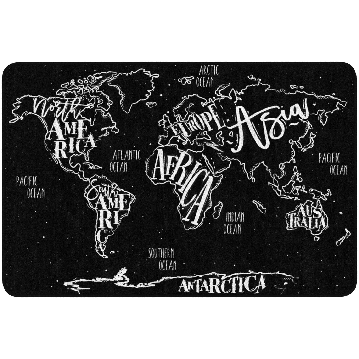 Modern World Map Rugs