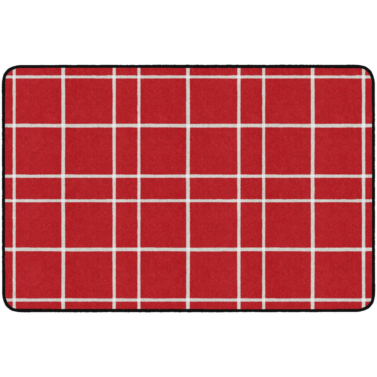 Red Colton Check Rug Red Check Rugs - NextGen Furniture, Inc.