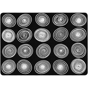 Circles Black & White Rugs