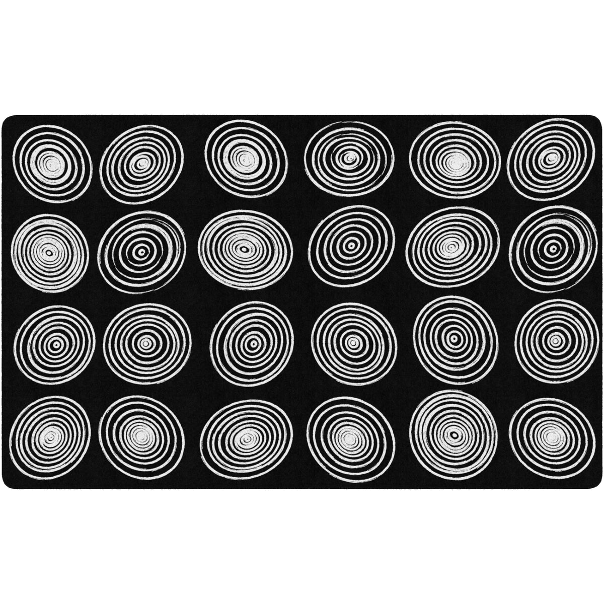 Circles Black & White Rugs