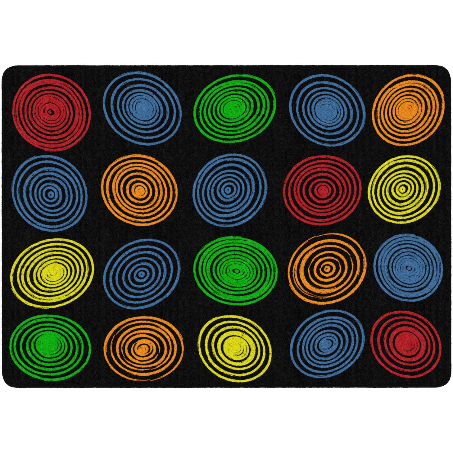 Circles Black & Multi Rugs