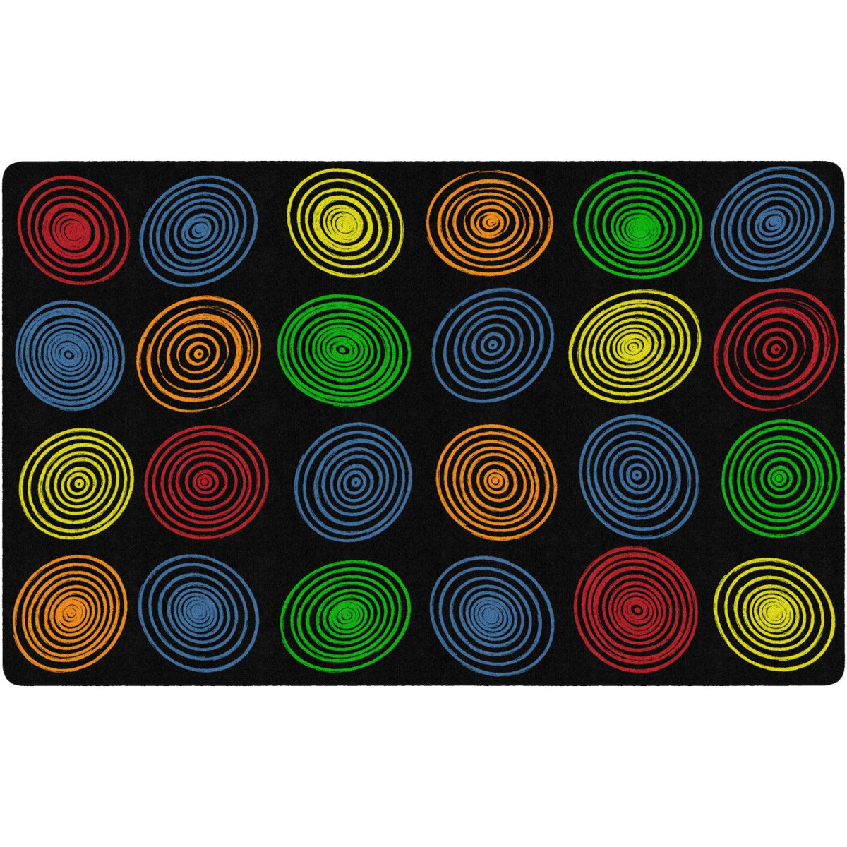 Circles Black & Multi Rugs