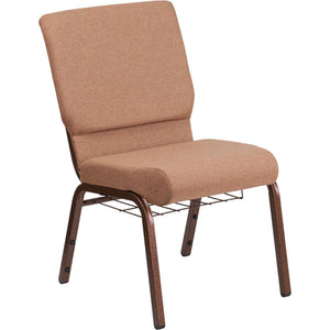 Nextgen 18-1/2" Church Stack Chair with 4-1/4"-Thick Seat, Book Rack  and Ganging Clamps