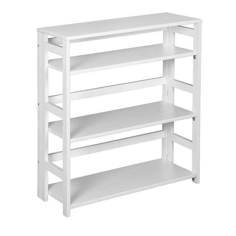 Flip Flop 3-Shelf Folding Bookcase, 30" W x 12" D x 34" H