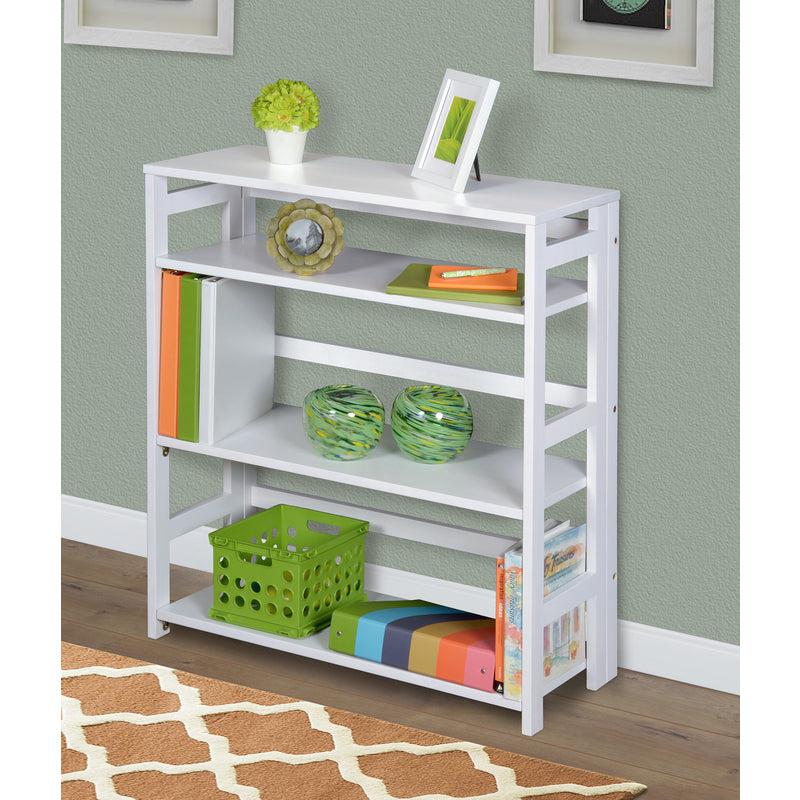 Flip Flop 3-Shelf Folding Bookcase, 30" W x 12" D x 34" H