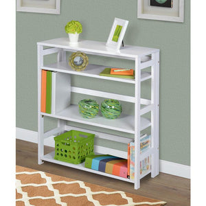 Flip Flop 3-Shelf Folding Bookcase, 30" W x 12" D x 34" H