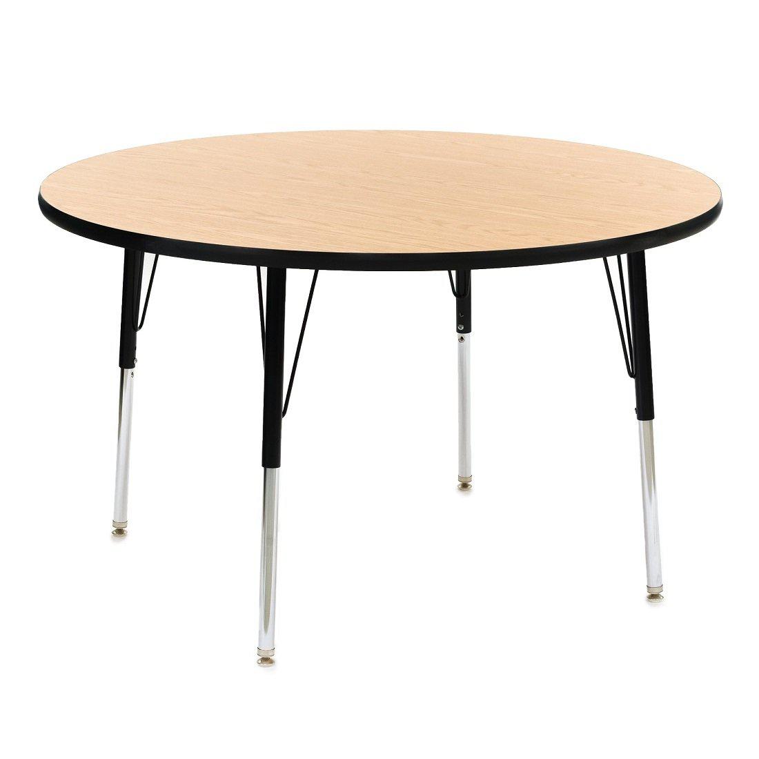 Workhorse Series Adjustable Height Activity Table with High-Pressure Laminate Top, 42" Round