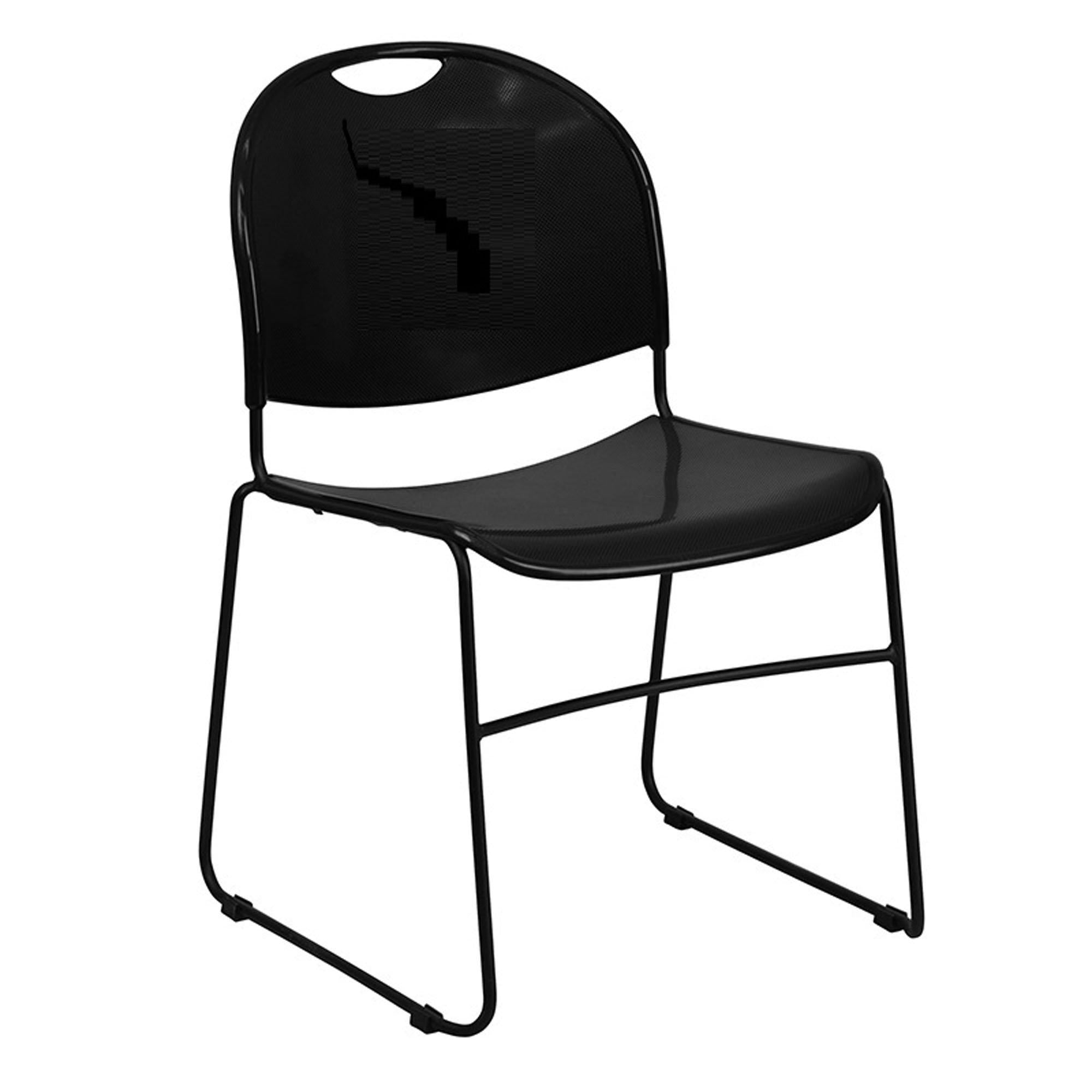 Nextgen High-Density Ultra Compact Stack Chair, 880 lb. Capacity, Black Powder-Coated Frame