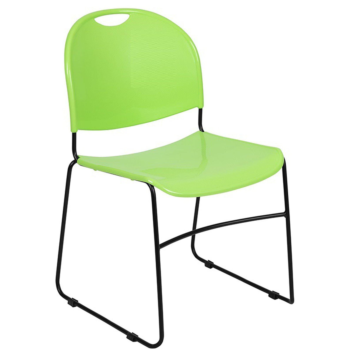 Nextgen High-Density Ultra Compact Stack Chair, 880 lb. Capacity, Black Powder-Coated Frame