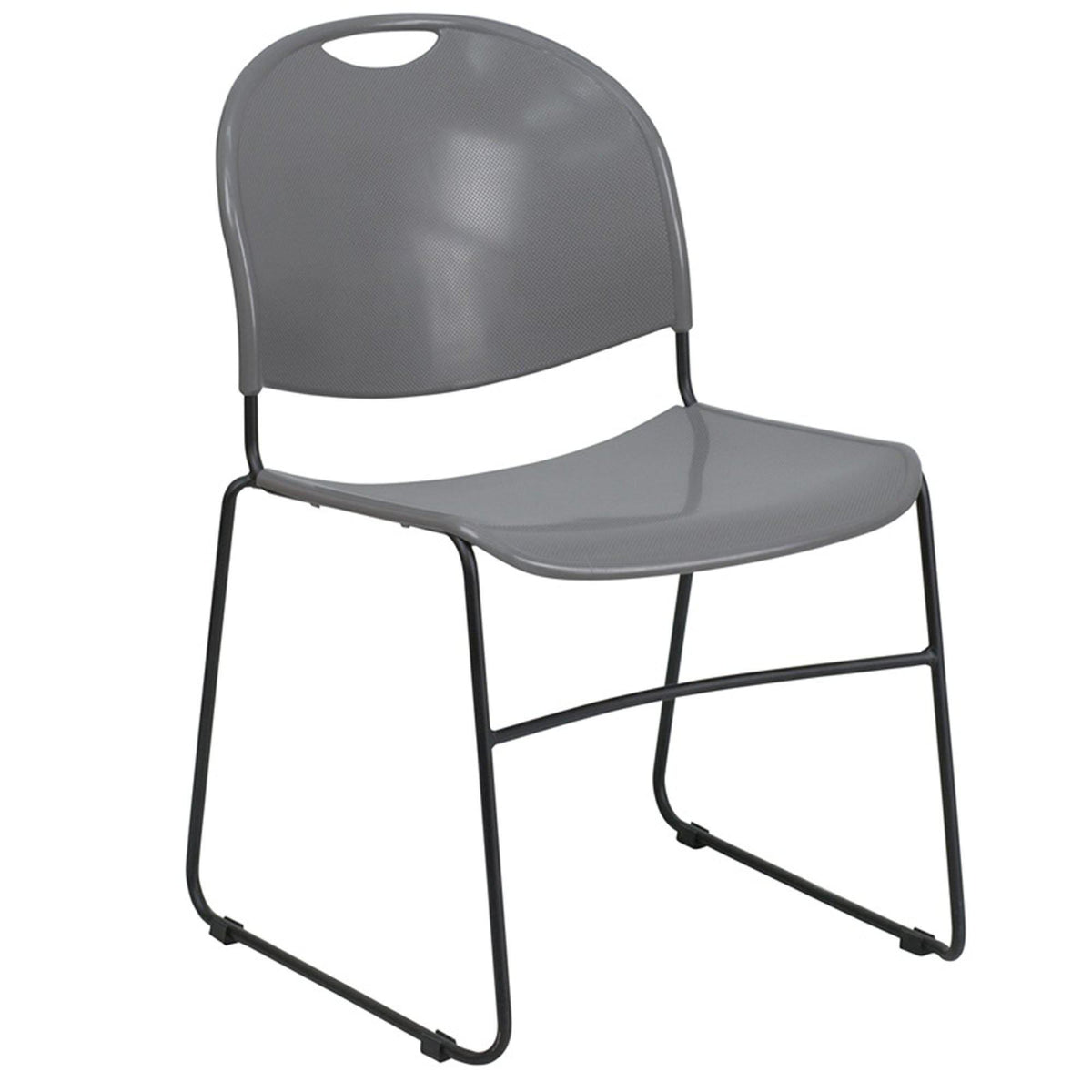 Nextgen High-Density Ultra Compact Stack Chair, 880 lb. Capacity, Black Powder-Coated Frame