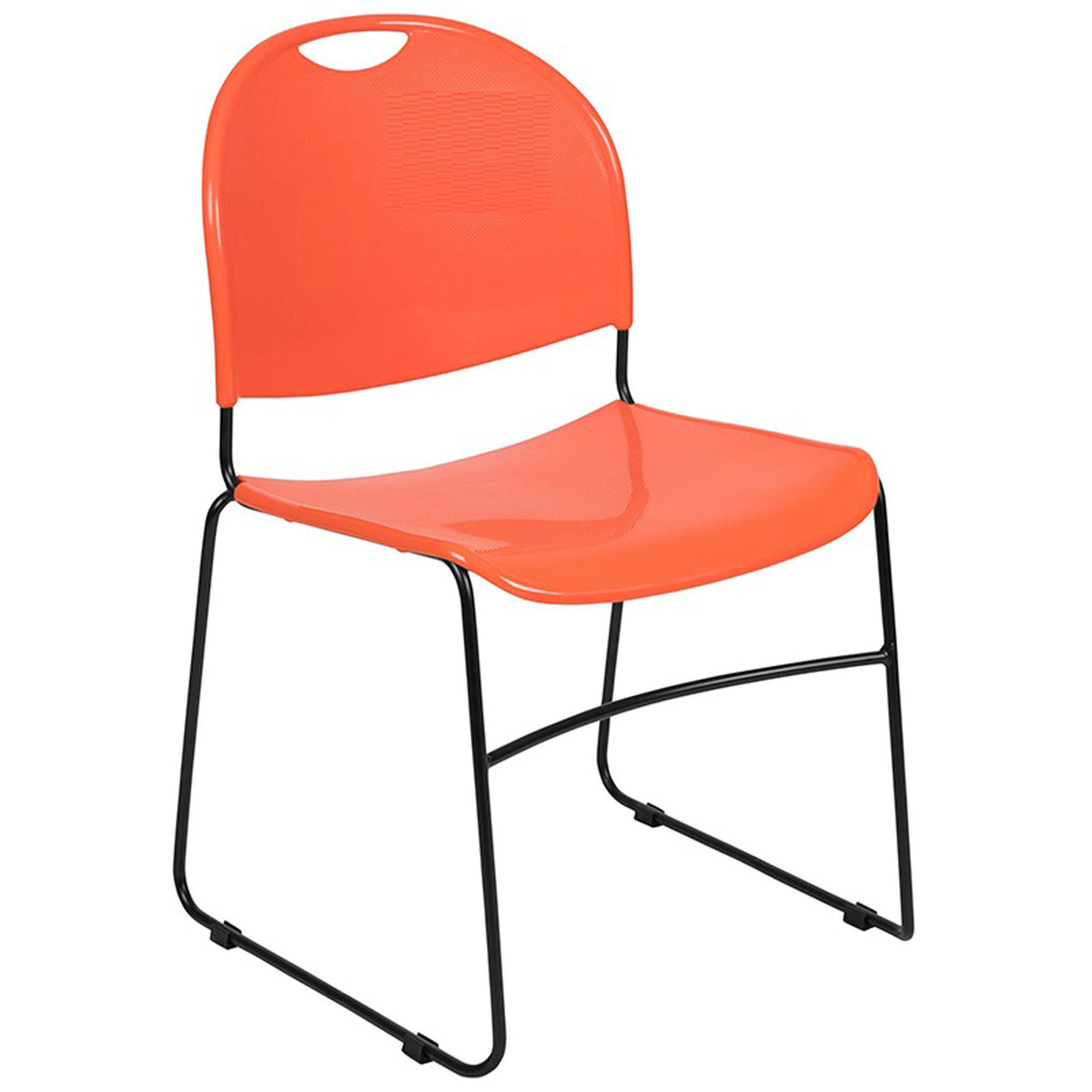 Nextgen High-Density Ultra Compact Stack Chair, 880 lb. Capacity, Black Powder-Coated Frame