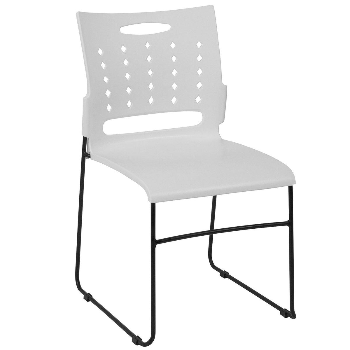 Nextgen Stack Chair with Air Vent Back, 881 lb. Capacity, Black Frame