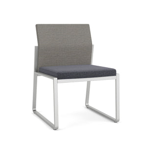 Gansett Collection Reception Seating, Armless Guest Chair, Designer Fabric Upholstery, FREE SHIPPING