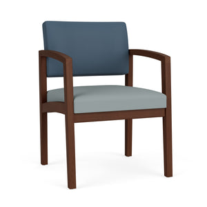 Lenox Wood Collection Reception Seating, Guest Chair, 300 lb. Capacity, Healthcare Vinyl Upholstery, FREE SHIPPING