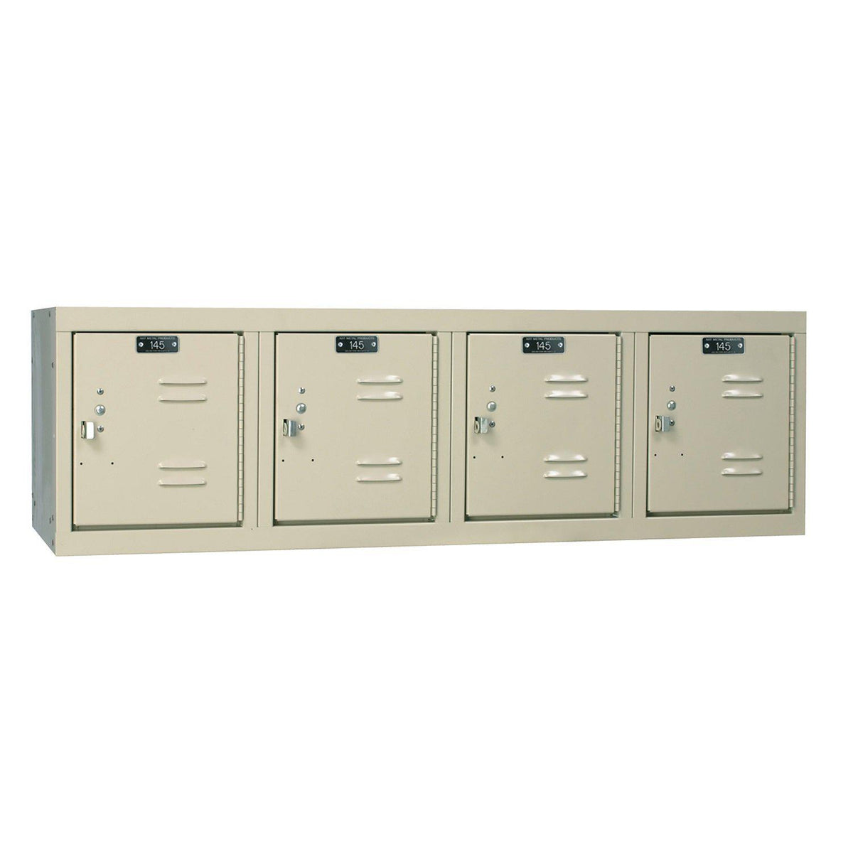 Premium 4-Wide Wall Mount Locker, 48" W x 18" D x 14-3/4" H (12" H Openings), Assembled
