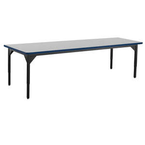 Heavy-Duty Height-Adjustable Utility Table, Black Frame, 36" x 84", Supreme High-Pressure Laminate Top with Black ProtectEdge