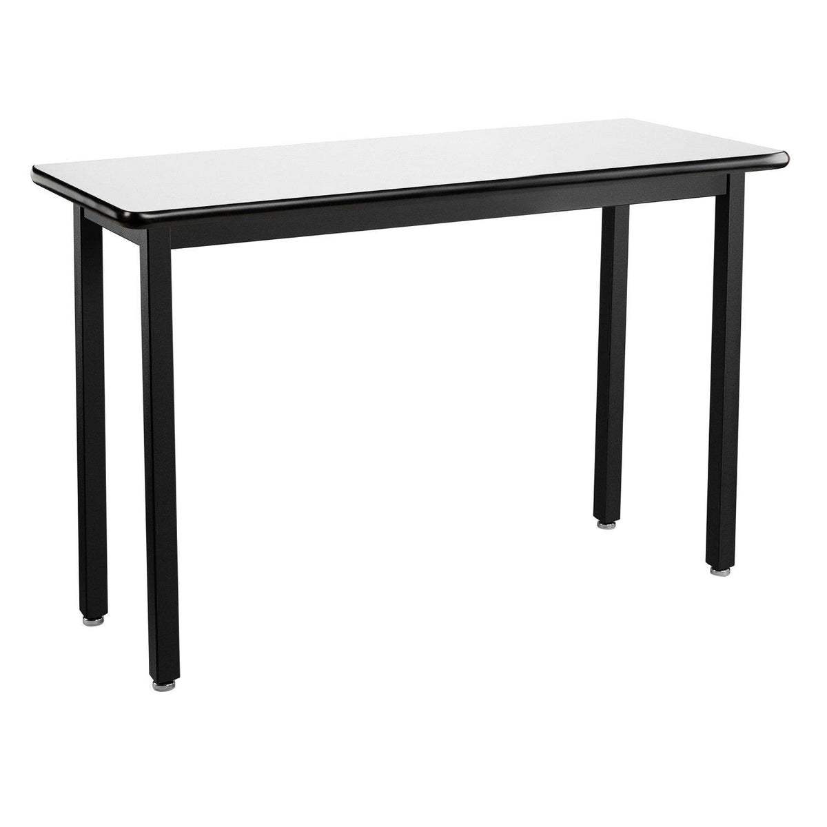 Heavy-Duty Fixed Height Utility Table, Black Frame, 18" x 54", Whiteboard High-Pressure Laminate Top